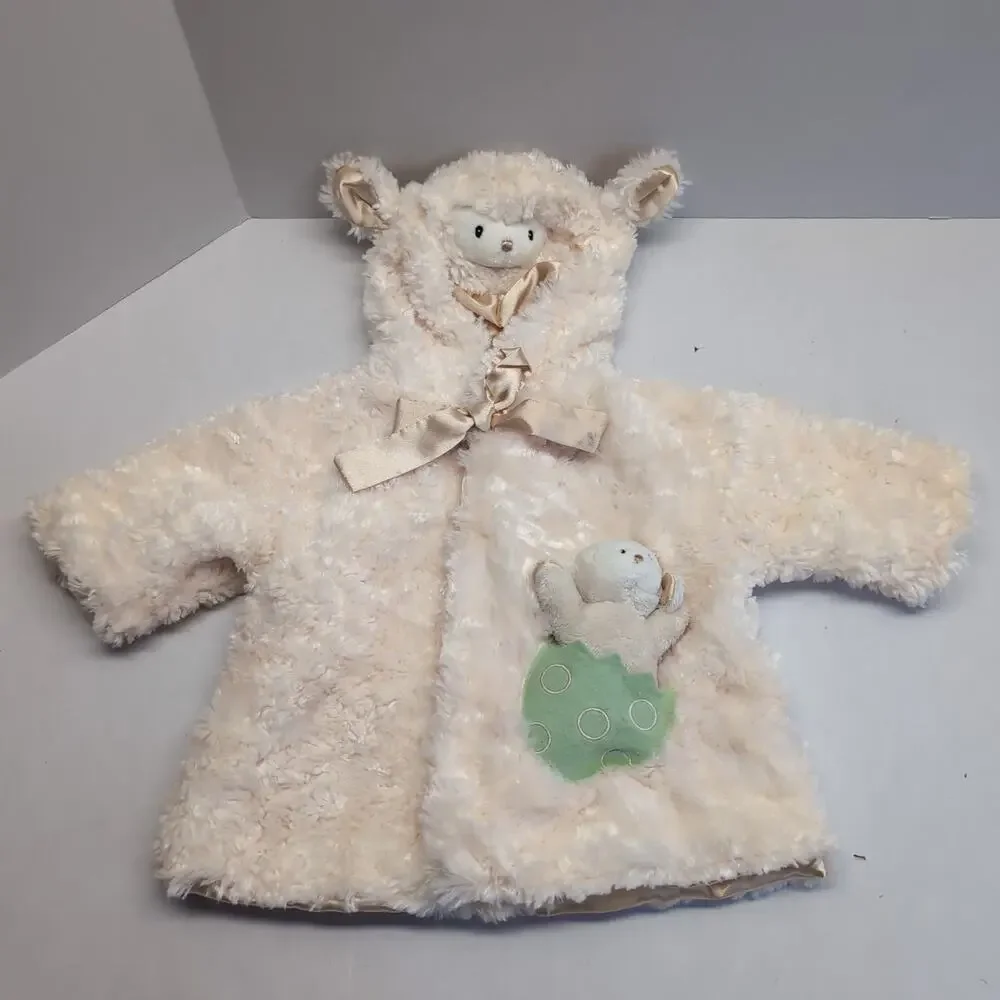 Gund‎ Baby Lamb Costume Sweater Satin Lined Rattle Pocket
